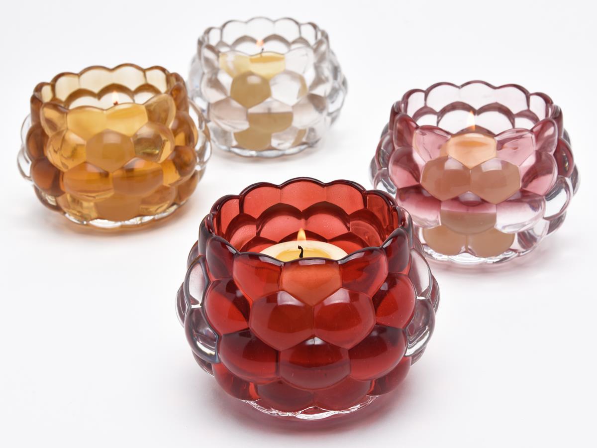Large Glass Votive Holders in Assorted Colors